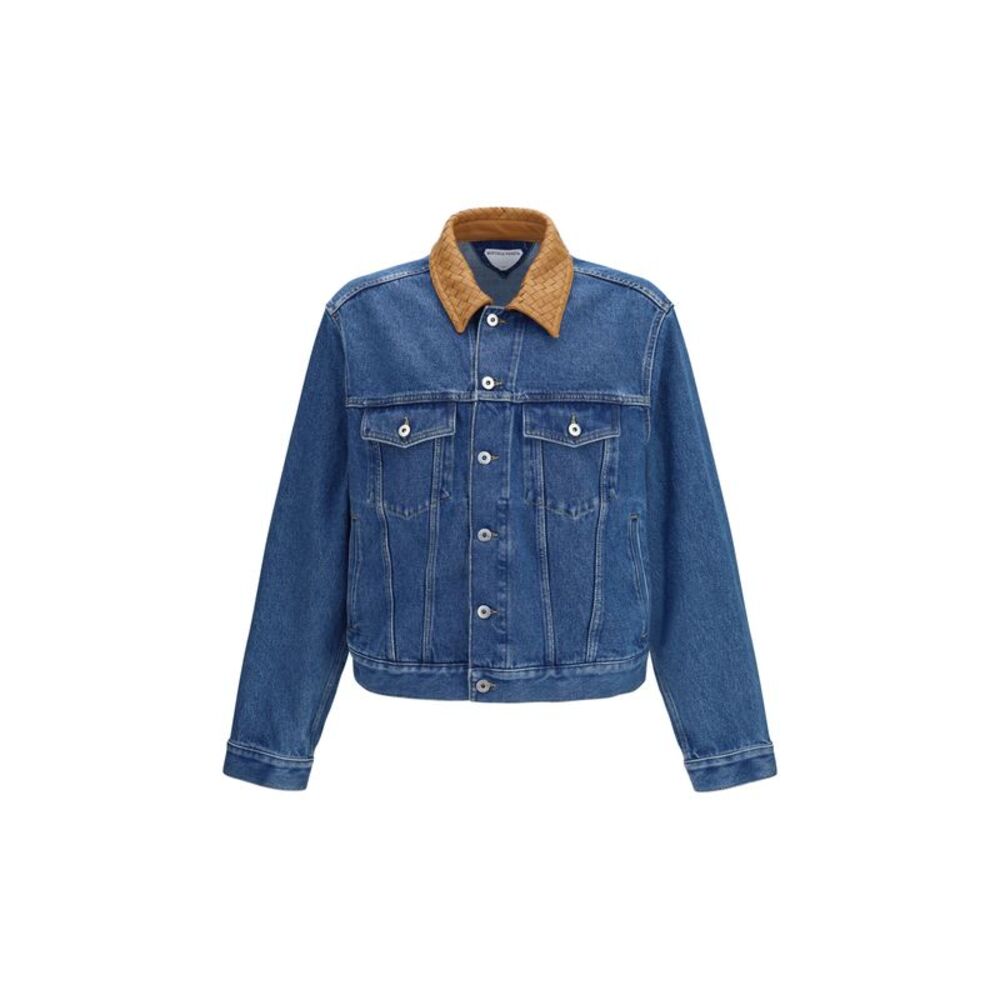 Bottega Veneta Men Intreccio Denim Jacket